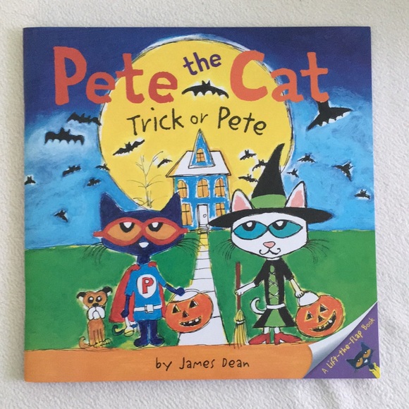 🎃 Pete the Cat Halloween “Trick or Pete” Lift-the-Flaps Book 🎃 - Picture 1 of 9